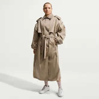 Nike Womens Nike Sportswear Airreverent Trench Coat in Brown | II3949-247