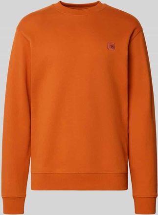 Scotch & Soda Sweatshirt mit Label-Detail in Orange, Größe XL