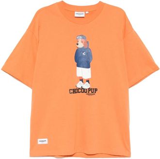 Chocoolate graphic-print t-shirt - men - Cotton - S - Orange