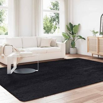 Berkfield Home Shaggy Rug High Pile NAVARRA Black 240x340 cm Polyester | Size: Medium