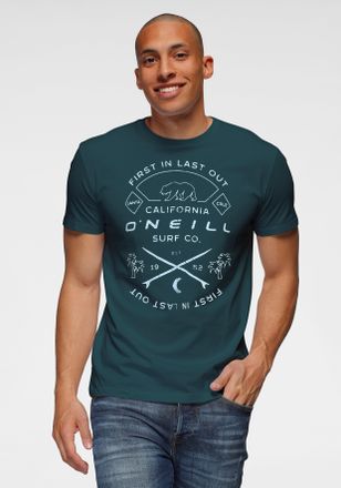 O'Neill T-Shirt ONEILL JACK ONEILL MUIR T-SHIRT, Herren, Gr. L, blau (alma steel), Obermaterial: 100% Baumwolle, Rundhals, Shirts T-Shirt, normale Passform, s