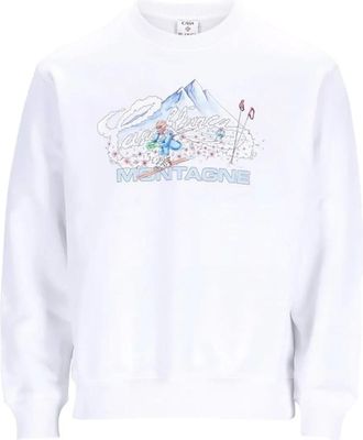 Casablanca Felpa con stampa Montagne - Bianco