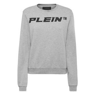 Philipp Plein Sweatshirt LS - Dames - Sweatshirts - Grijs - M - Katoen - Hoodies & sweatvesten