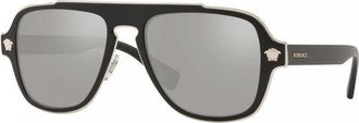 Versace VE2199 10006G Matte Black/Light Grey Mirror Silver