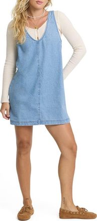 Billabong Lyla Saltwashed Minidress in Sea Blue at Nordstrom, Size X-Small