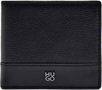 HUGO BOSS Quantic 4Cc Coin - Heren - Portefeuilles - Zwart - ONE Size - Leer - Accessoires