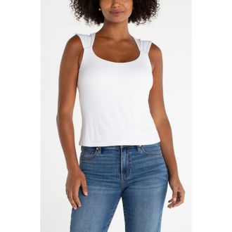 Liverpool L.A. Rib Tank in Cream at Nordstrom, Size X-Large