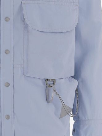 And Wander Mens Shirt Cotton-Blend Light Blue