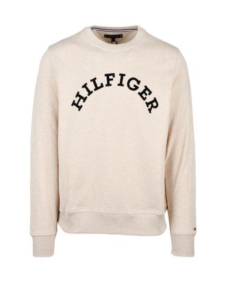 Tommy Hilfiger Cream Cotton Crewneck Sweatshirt