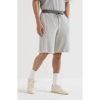 Brunello Cucinelli Cotton French terry Bermuda shorts with embroidery in Grey at Nordstrom, Size Xxx-Large Eu