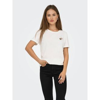 Only T-shirt met ronde hals en korte mouwen