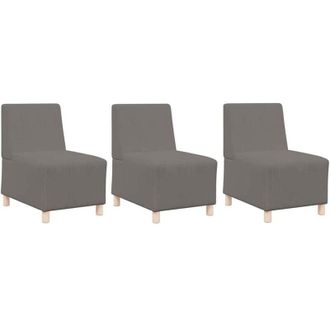 vidaXL Unidad De Sof&aacute; Modular Sin Brazos 3 Pcs Gris Claro Vidaxl