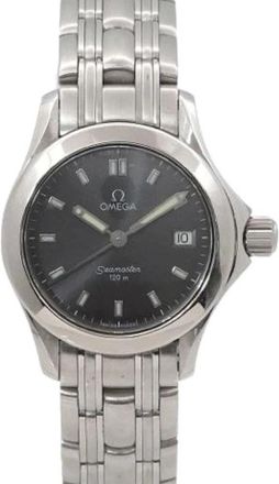 Omega Pre-owned Vintage roestvrijstalen horloge - Dames - Vintage Horloges - Grijs - ONE Size - Vintage