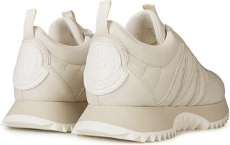 Moncler Womens Pacey Sneakers Cream Leather Rubber Sole