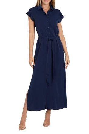Love Token Maggie Shirt Dress In Navy