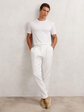 Reiss White Cotton Crew-neck T-shirt, Xxl