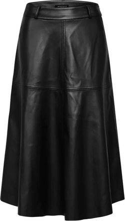 Bruuns Bazaar Vegan Imma Rok - Dames - Midirokken - Zwart - XS - Polyester - Rokken