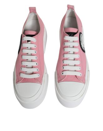 Dolce & Gabbana Logo Canvas Low-Top Sneaker - Pink