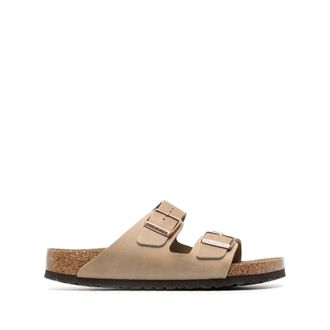 Birkenstock Sliders, female, Brown, Size: 11 US Arizona Sliders