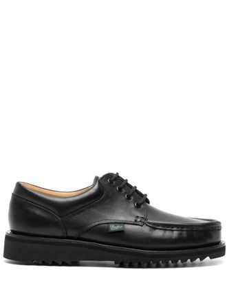 Paraboot Black Leather Lace Up Shoes