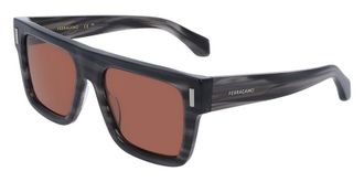 Ferragamo Brown Browline Mens Sunglasses SF2063SE 014 53