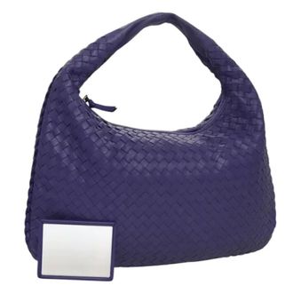 Bottega Veneta Pre-owned Vintage Schoudertas - Dames - Pre-owned - Paars - Maat: ONE Size Leer