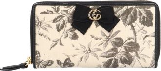 Gucci Beige Black Canvas Long Wallet (Bi-Fold) (Pre-Owned)