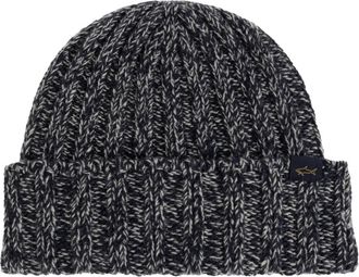 Paul & Shark Woolen Beanie - unisex - Hoeden - Blauw - ONE Size - Wol - Accessoires
