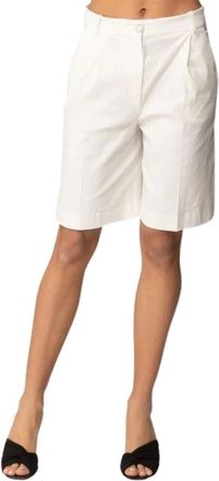 Pinko Pinko, Korte Broeken, Dames, Wit, M, Katoen, Bryana Bermuda