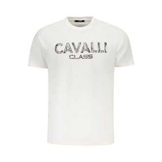Cavalli Bianco Katoenen Heren T-Shirt