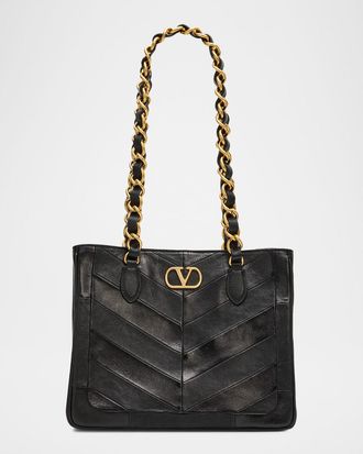 Valentino Garavani Laseine Small Nappa Leather Shopping Bag