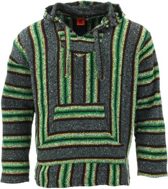 Loud Elephant Recycled Mexican Baja Jerga Hoody - Grey Green (3X-Large)