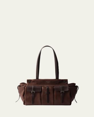 Prada Route Large Leather Tote Bag