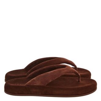 Ferragamo Dylan Suede Platform Sandals, Size 10
