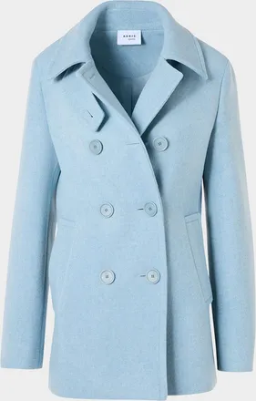 Akris Wool Double-Breasted Peacoat