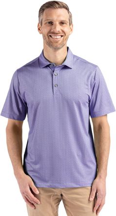 Cutter & Buck Pike Eco Shadow Check Print Recycled Mens Polo