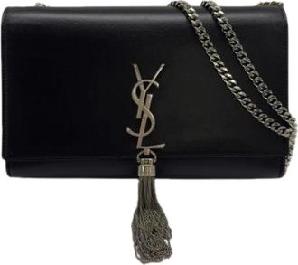 Saint Laurent Pre-owned Cross Body Bags, female, Black, Size: ONE SIZE Pre-owned Vintage Shoulder Bag