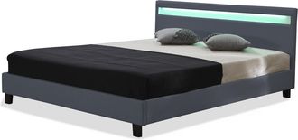 Habitat et Jardin Habitat Et Jardin - Cama Led maria - 160 X 200 Cm - Gris