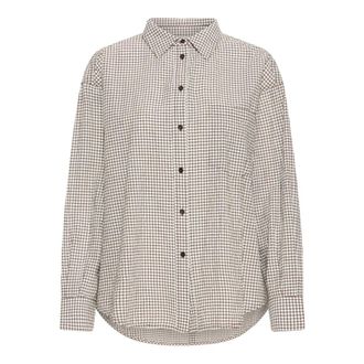 Ichi Ichi - Feja Shirt - Dames - Blouses & Shirts - Beige - Maat: M Katoen