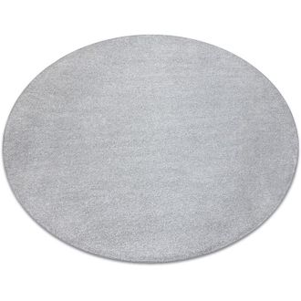 RugsX Rugsx - Moqueta Indus Plata 91 Llanura Mezcla Grey Circulo 150 Cm
