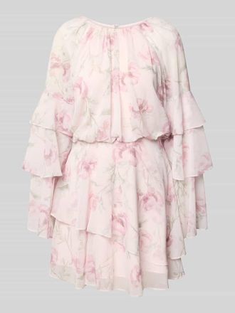 Ted Baker Minikleid mit Volant&auml;rmeln Modell MAHLIIA in Rosa, Gr&ouml;&szlig;e 40