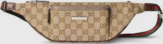 Gucci Tag Small Belt Bag, Beige, GG Canvas