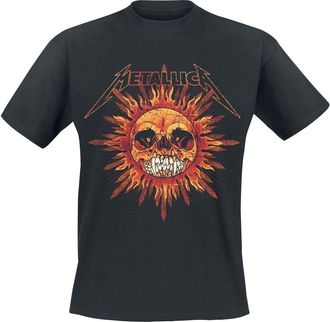 Metallica Pushead Sun Men T-Shirt Black M, 100% Cotton, Regular