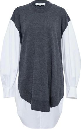 Enfold Top con inserti - Grigio