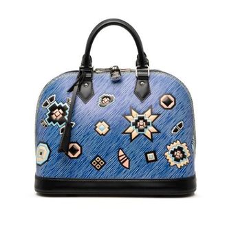 Louis Vuitton Pre-owned Denim Aztec Alma PM - Dames - Pre-owned - Blauw - Maat: ONE Size Denim