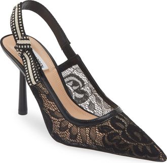Steve Madden Stefani Slingback Pump in Blk Lace at Nordstrom Rack, Size 6.5