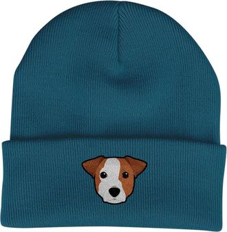 Bang Tidy Clothing Jack Russell Beanie Hat - Dog Lovers Gifts for Women - Winter Hats for Women - Knitted Wooly Ladies Hats - Dog Walking Accessories - Embroidered Gifts