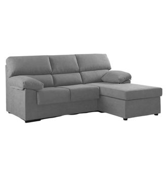 Home Heavenly Sof&aacute; chaise longue reversible de tela gris oscuro 100 x 196 x 156 cm