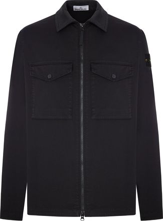 Stone Island COTTON OVERSHIRT WITH STONE ISLAND BADGE - Stone Island - Man