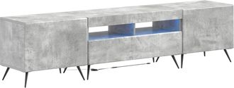 vidaXL Cabinet De Tv Led De 5 Piezas Gris Hormig&oacute;n Vidaxl